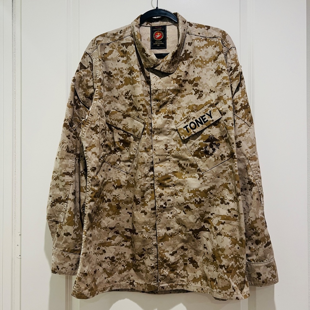 US Marine Corps MCCUU Desert Marpat Blouse Jacket USMC Military Large Long 